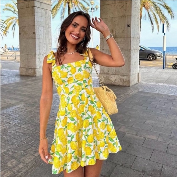 ZARA BLOGGERS’ FAVORITE PRINTED LINEN BLEND MINI DRESS - Picture 3 of 16